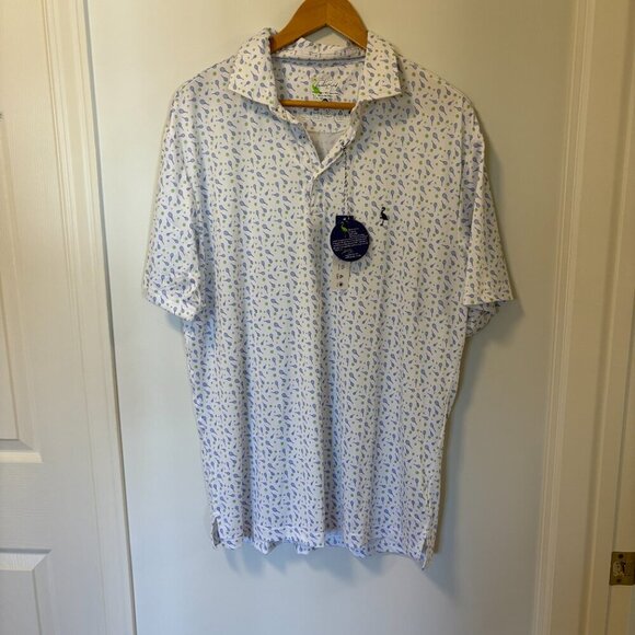 Tailor Byrd Tailorbyrd Polo Style T-Shirt NWT Tennis Racket Ball Pickle Size XL - Picture 3 of 10